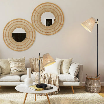 Yvette Rattan Table Lamp - RnR Galore