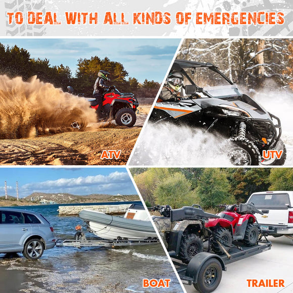 ZESUPER 12V Electric Winch 4500lb Synthetic Rope Boat Winch ATV Winch Trailer Winch 4WD - RnR Galore